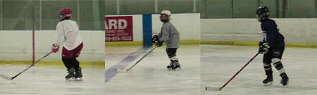 Radius Edge Power Skating students practice using good form to develop muscle memory 