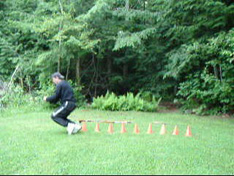 Radius Edge Power Skating Peter Klim Frozen in FORM during explosive start drill the Plyometric Standing Jump